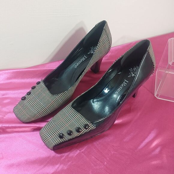 J Renee Womens SZ 8.5 M Shoes Pumps Black / Red Plaid. Condition is Pre-owned - Picture 9 of 9